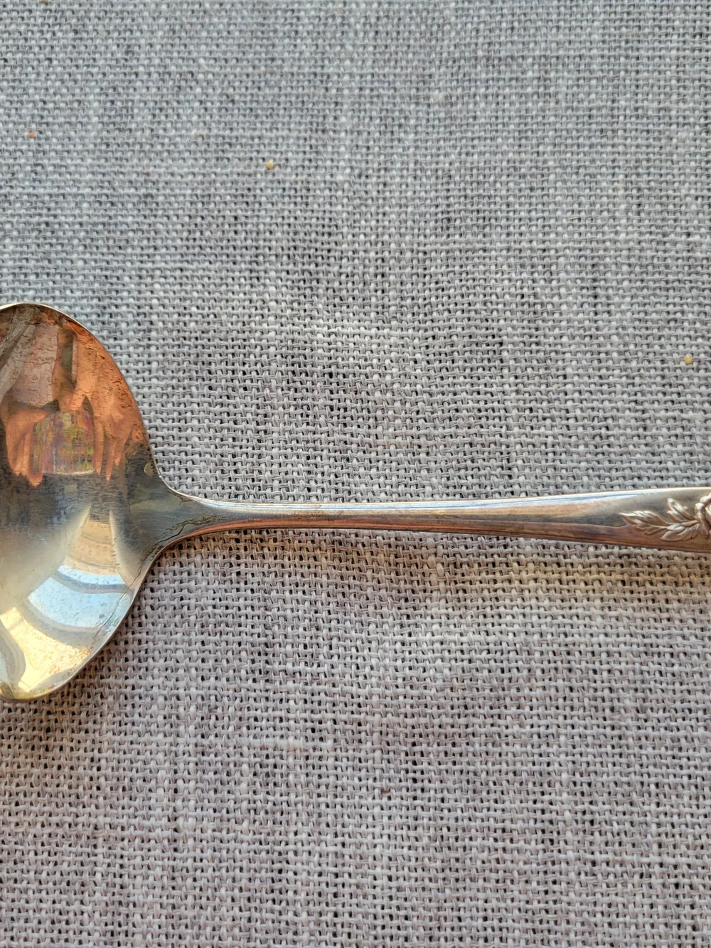 ​Vintage Oneida Heirloom Sterling DAMASK ROSE Gravy Ladle Serving Spoon 1.0 Oz